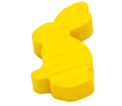 Pion en bois lapin JAUNE 22x31x8 mm