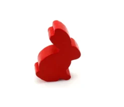 Pion en bois lapin rouge 22 x 31 x 8 mm animal pour jeu