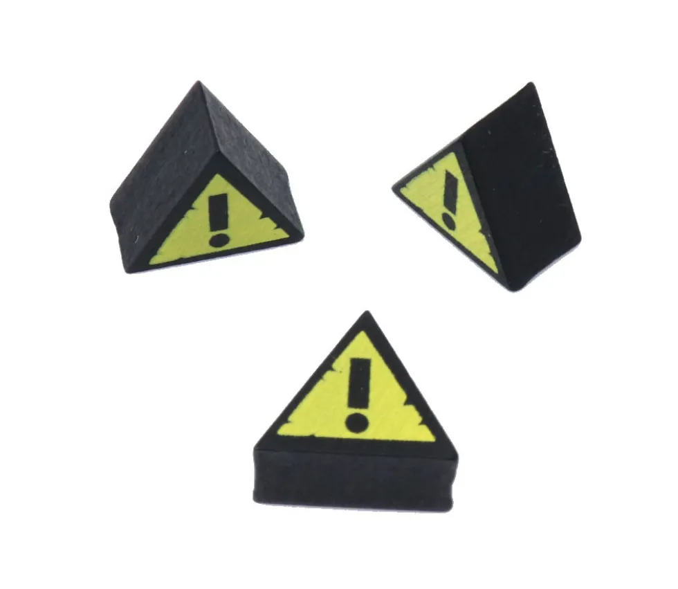 Pion en bois triangle danger 16 x 18 x 10 mm