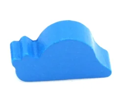 Pion escargot bleu bois 30 x17 x 8 mm