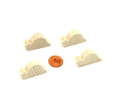 Pion escargot bois naturel 30 x17 x 8 mm