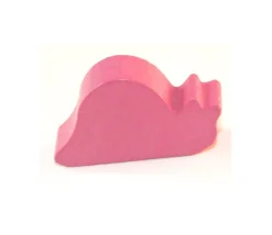 Pion escargot rose en bois