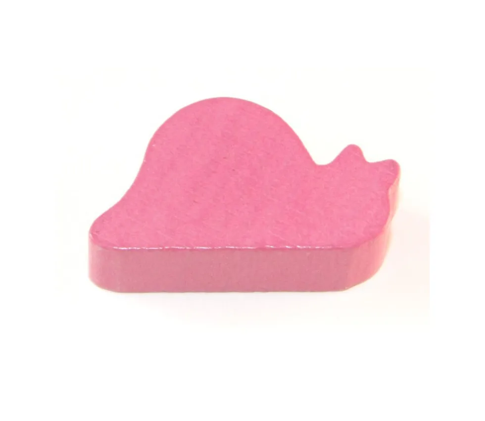 Pion escargot rose en bois