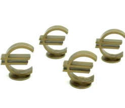 Pion euro doré 25 x 39 mm