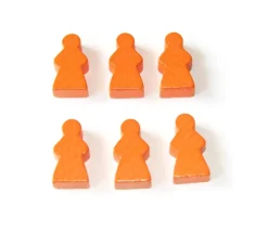 Pion fille meeple en bois personnage joueur 13 x 23 X 8 mm femme à l'unité