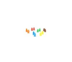 Pion fille meeple en bois personnage joueur 13 x 23 X 8 mm femme à l'unité