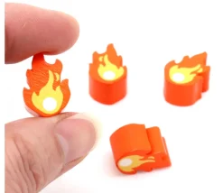 Pion flamme boule de feu pour jeu 19 x 13 x 5 mm