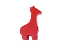 Pion Girafe rouge en bois 41 x 28 x 10 mm