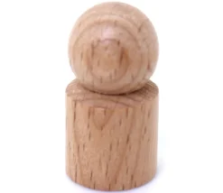 Pion joueur droit avec boule en bois 15 x 29 mm pour jeu à l'unité