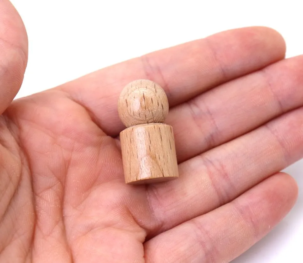 Pion joueur droit avec boule en bois 15 x 29 mm pour jeu à l'unité