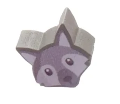 Pion Loup en bois pour jeu 15 x 14 x 8 mm