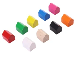 Pion maison bois style monopoly 14x10x12 mm à l'unité
