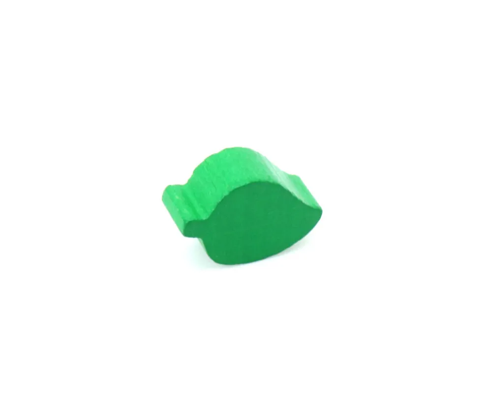 Pion mini Feuille en bois coloré 20 x 14 x 8 mm pour jeux