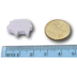 Pion mini mouton blanc en bois 19 x 11 x 8 mm