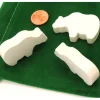 Pion ours blanc en bois pour jeu grizzli polaire