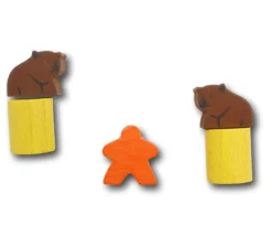 Pion Ours brun en bois 13 x 17 x 10 mm
