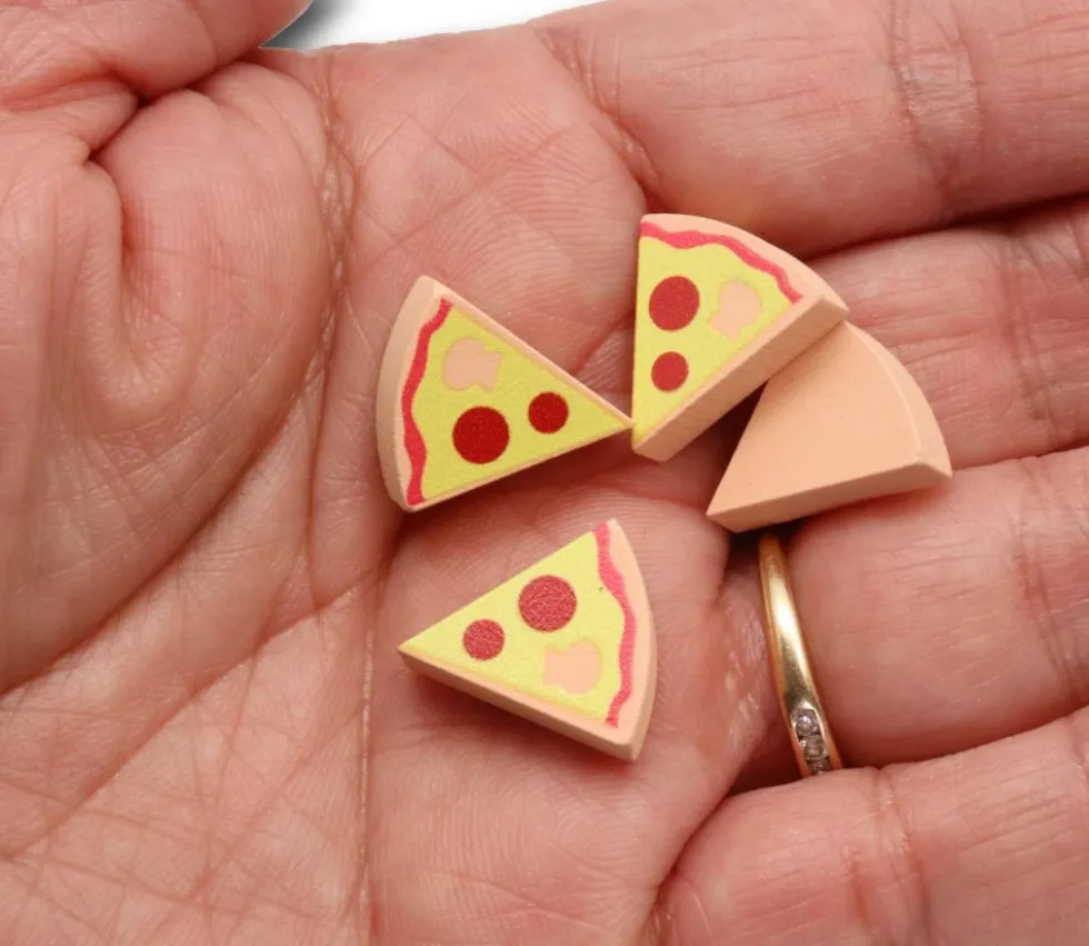 Pion Part de Pizza en bois 16 x 15 x 5 mm
