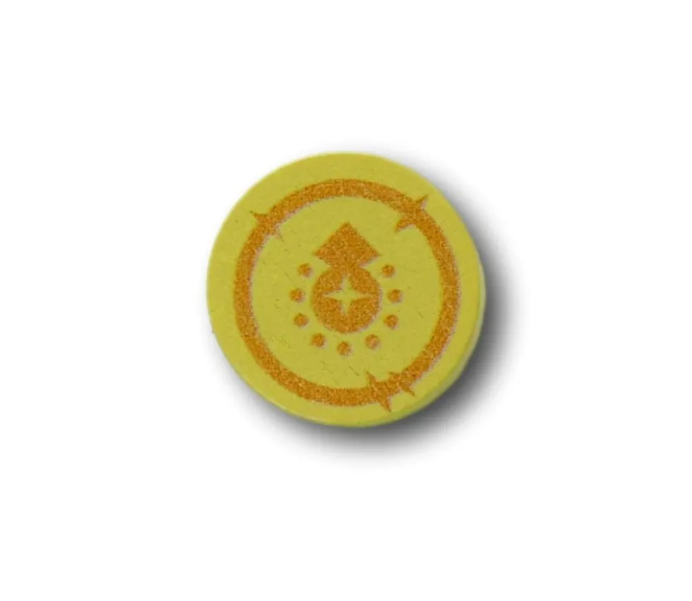 Pion Pièce d'Or en bois 15 x 15 x 5 mm
