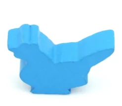 Pion poule bleue claire en bois 30 x 19 x 8 mm