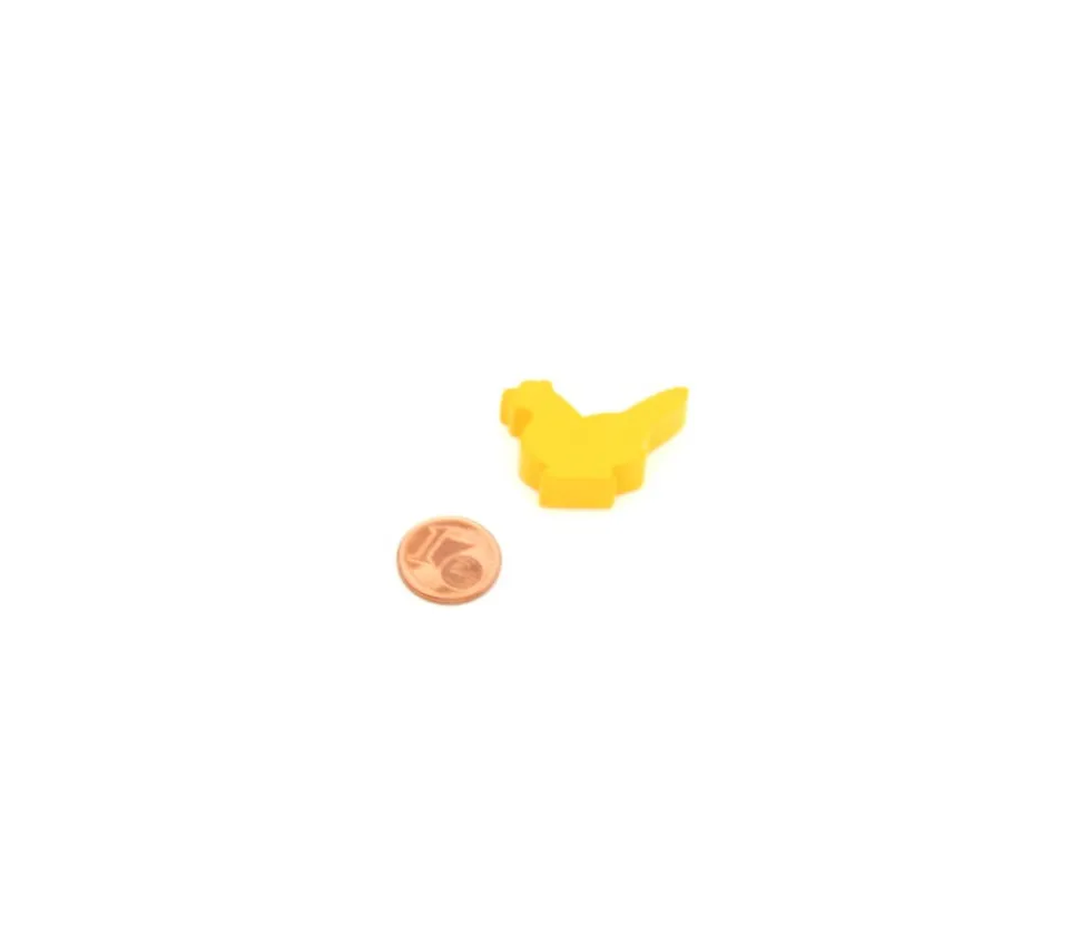 Pion poule jaune or en bois 30 x 19 x 8 mm