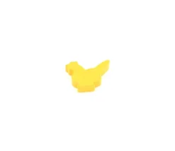 Pion poule jaune or en bois 30 x 19 x 8 mm
