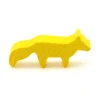 Pion renard jaune en bois 45 x 20 x 8 mm