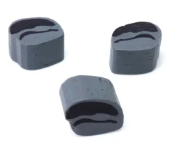 Pion rocher charbon en bois gris et noir pour jeu 15 x 15 x 10 mm