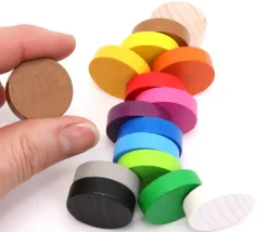 Pion rond 3.1 cm pour jeu - jeton en bois 31 x 8 mm à l'unité