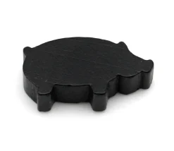 Pion sanglier ou cochon noir en bois 30 x 14 x 8 mm.
