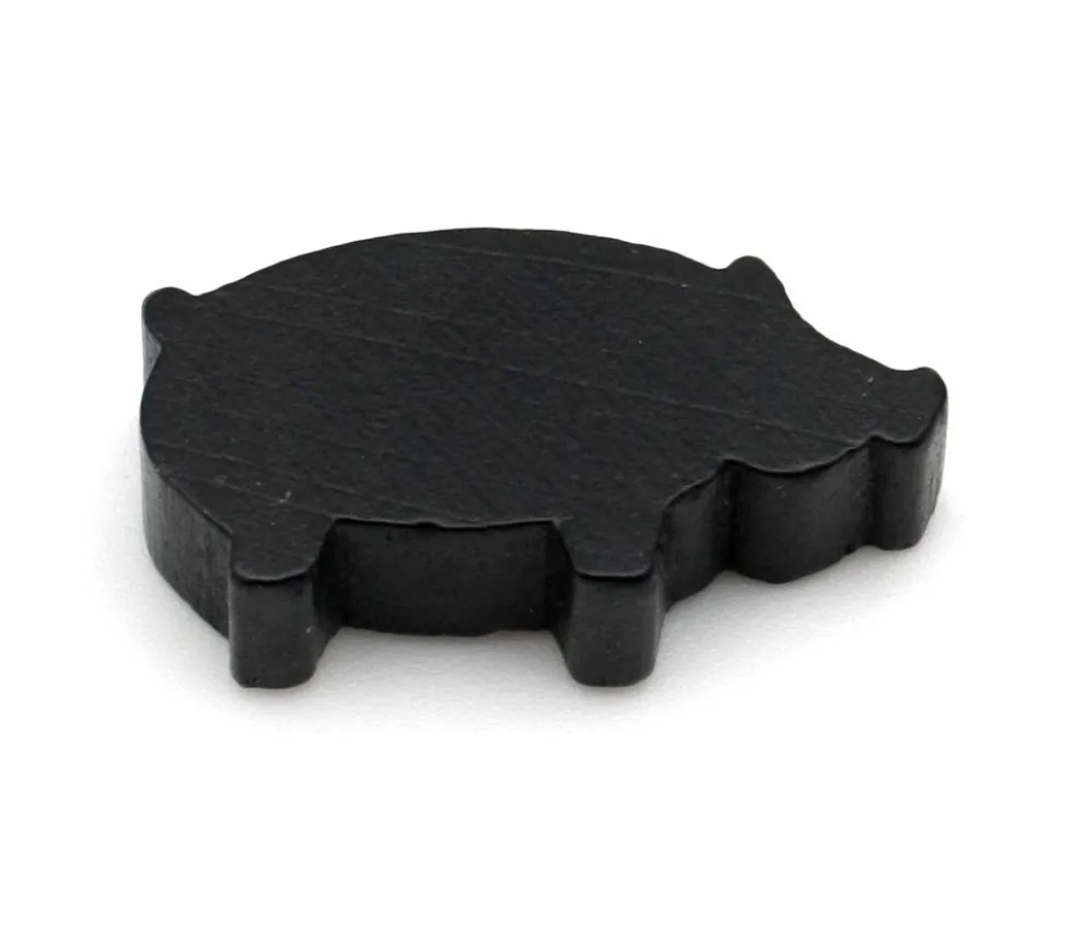 Pion sanglier ou cochon noir en bois 30 x 14 x 8 mm.
