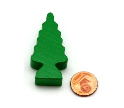Pion sapin vert en bois 43x21x10 mm