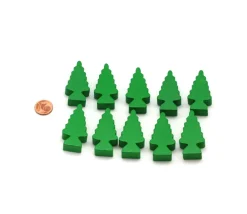 Pion sapin vert en bois 43x21x10 mm