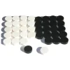 40 Pions bois pour jeu de dames 25 mm noir et blanc