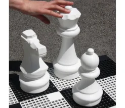 32 pions échecs géants jardin 30 cm de haut