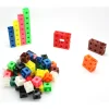 100 pions cubes multicolores 2 cm clips emboîtables 20 x 20 mm clipsables