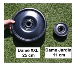 24 Pions de dames géants jardin 11 cm de diamètre
