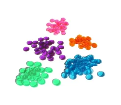 100 Pions de loto ronds 15 mm de diamètre - jetons de la même couleur