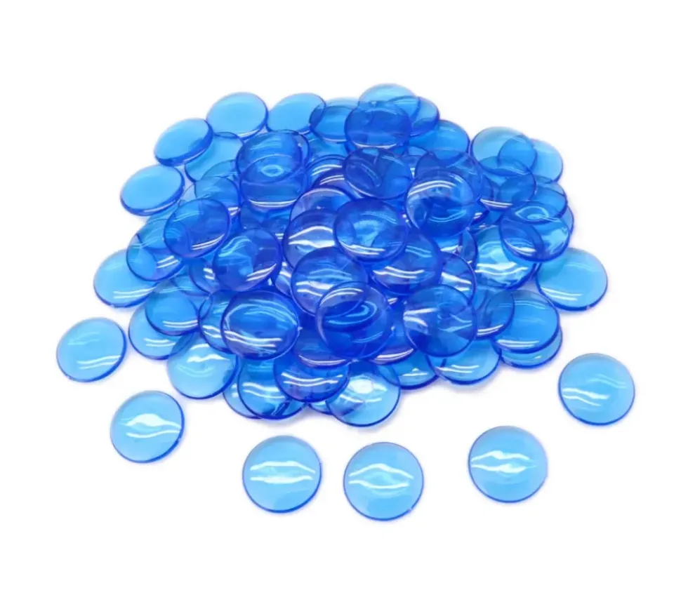 100 Pions de loto ronds 15 mm de diamètre - jetons de la même couleur