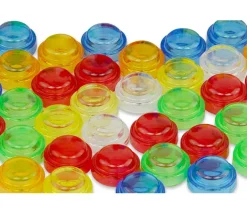 1000 pions empilables couleurs translucides 20 x 10 mm multicolores