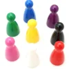 8 pions joueurs plastiques pour jeux 24 x 12 mm - mini quilles multicolores