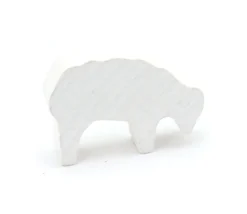 6 Pions moutons colorés multicolores 40x28x10 mm en bois pour jeu de société