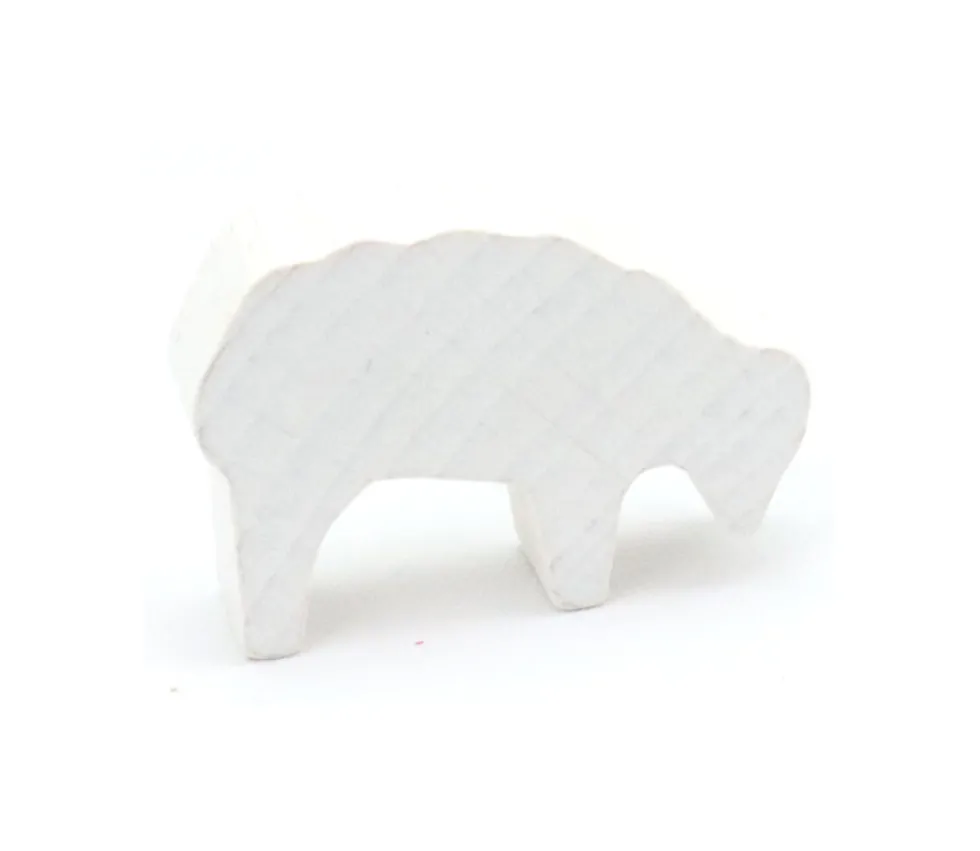 6 Pions moutons colorés multicolores 40x28x10 mm en bois pour jeu de société