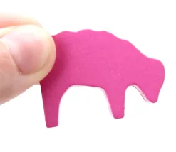 6 Pions moutons colorés multicolores 40x28x10 mm en bois pour jeu de société