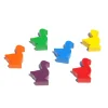 6 pions oie PM en bois multicolores pour jeu de l'oie 3.5 cm