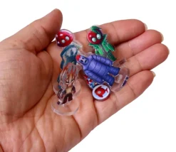 18 Pions personnages Alien Panic 37 x 20 mm