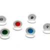 Pions ronds à personnaliser lot de 10 supports blancs 15 x 17 mm