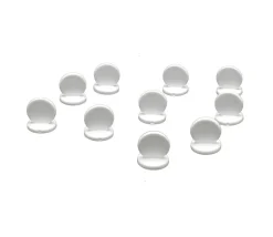 Pions ronds à personnaliser lot de 10 supports blancs 15 x 17 mm