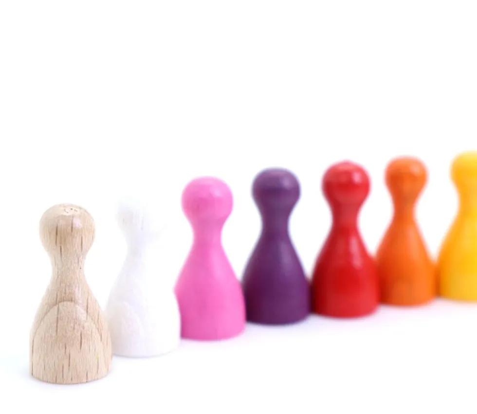 15 Pions Small multicolores en bois pour jeux (15 couleurs)