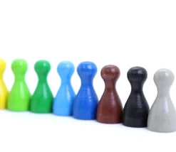 15 Pions Small multicolores en bois pour jeux (15 couleurs)