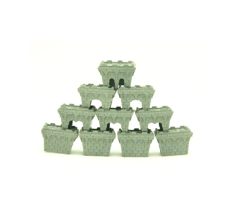 40 Pions tours de Château empilables pour jeux 28x28x20 mm